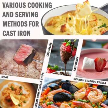 Artestia Cast Iron Cheese Fondue Pot Set for Gatherings