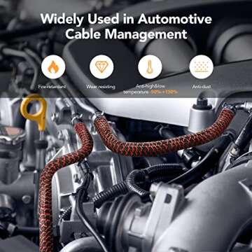 AGPTEK Cable Sleeve Cover, 10ft - 1.2 inch Cord Management Wire Organizer Under Desk, Home Office Co...