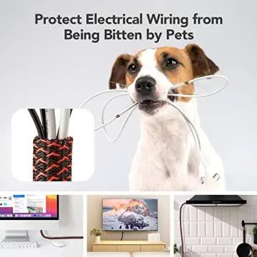 AGPTEK Cable Sleeve 10ft Cord Organizer for Home Office