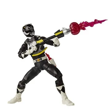 Power Rangers Lightning Collection Mighty Morphin Black Ranger 6-Inch Premium Collectible Action Fig...