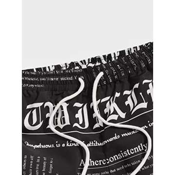 GORGLITTER Men's Stylish Graphic Print Workout Shorts