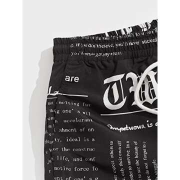 GORGLITTER Men's Stylish Graphic Print Workout Shorts