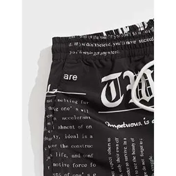 GORGLITTER Men's Stylish Graphic Print Workout Shorts