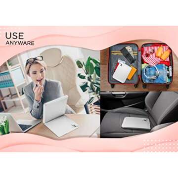 IKproductpro Makeup Mirror, Vanity Mirror, LED Vanity Mirror, 3 Color Light Portable Mirror, Travel Vanity Mirror, Vanity Makeup Mirror, Travel Rechargeable Mirror