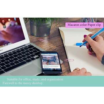 XUELUN Macaron Colored Paper Clips - 600pcs for Colorful Organization
