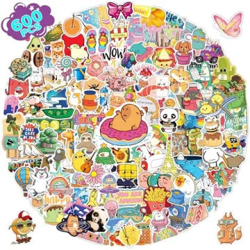 QKilisy 600PCS Cute Stickers for Kids & Teens - Water Bottle & Laptop Vinyl Stickers