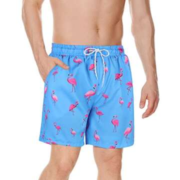 Comfortable Men's Swim Trunks with Compression Liner
