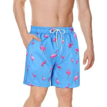 Comfortable Men's Swim Trunks with Compression Liner