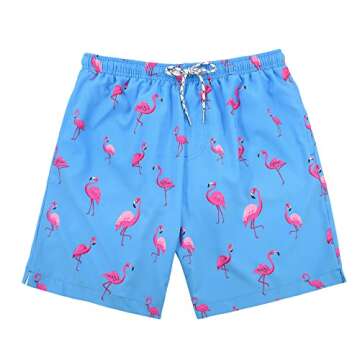 Comfortable Men's Swim Trunks with Compression Liner