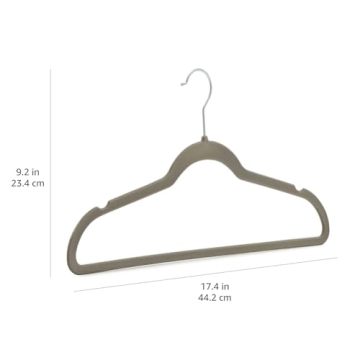 Amazon Basics Slim Velvet Non-Slip Hangers - Pack of 30