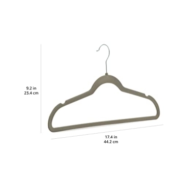 Amazon Basics Slim Velvet Non-Slip Hangers - Pack of 30