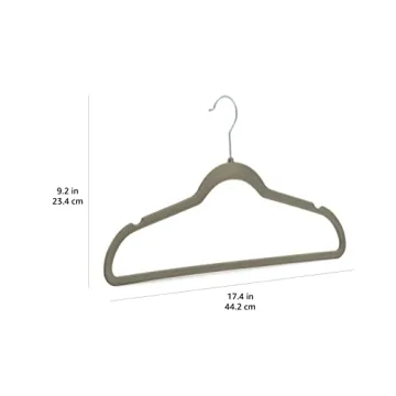 Amazon Basics Slim Velvet Non-Slip Hangers - Pack of 30