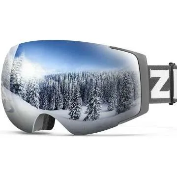 ZIONOR X4 Magnetic Lens Ski Goggles for Men & Women