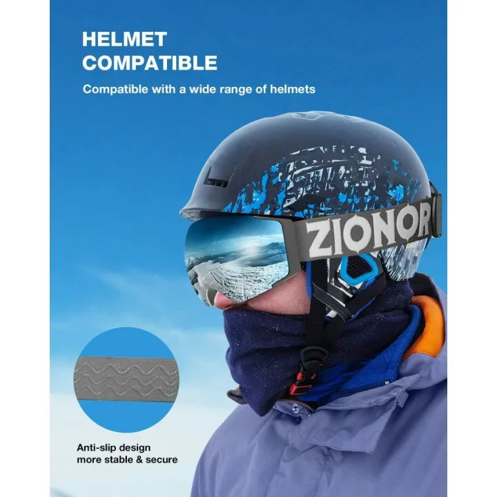 ZIONOR X4 Magnetic Lens Ski Goggles for Men & Women