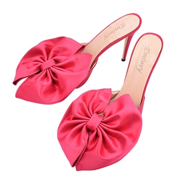 Emiwey Women's Bow-Knot High Heel Stiletto Pumps