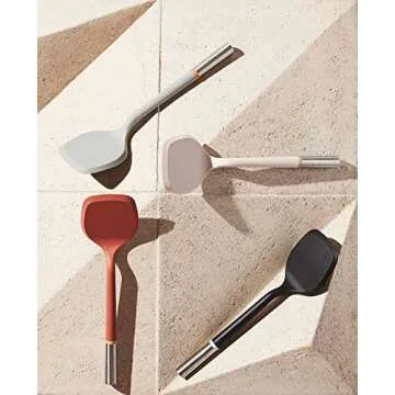 Material, The Soft-Edge Turner Silicone Spatula For Cooking, Food Grade Kitchen Spatula Flipper for Eggs, Pancakes, Omlettes, Brownies, BPA-Free Dishwasher-Safe, Oyster