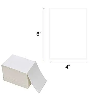 Immuson Fanfold 4x6 Thermal Labels - 500 Count, Eco-Friendly