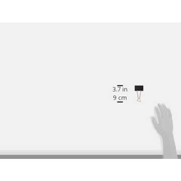 Acco Brand Binder Clips, Large, 1 Box, 12 Clips/Box (72100)