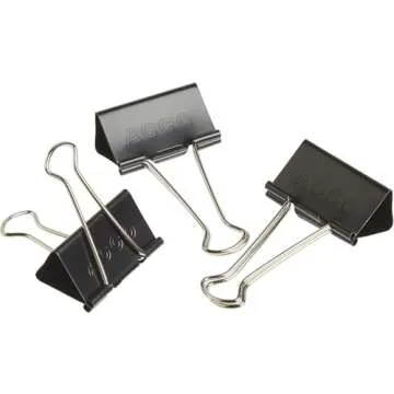 Acco Brand Binder Clips, Large, 1 Box, 12 Clips/Box (72100)