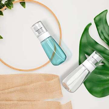 RELANOR Pack 2 Small Spray Bottle Travel Size 2oz/60ml - Fine Mist Mini Empty Spray Bottles - Leak Proof - for Toners, Face & Hair Mist