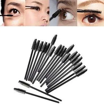 yueton Pack of 100 Disposable Eyelash Brushes Wands Mascara Applicator