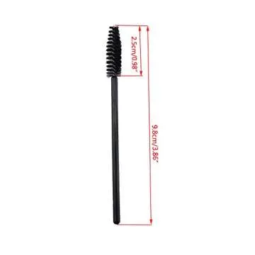 yueton Pack of 100 Disposable Eyelash Brushes Wands Mascara Applicator