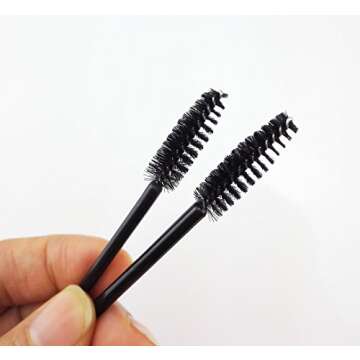 yueton Pack of 100 Disposable Eyelash Brushes Wands Mascara Applicator