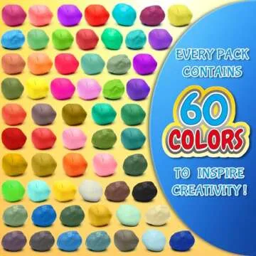 ESSENSON Magic Clay - Air Dry Clay 60 Colors, Modeling Clay for Kids with Tools, Toys Gifts for Age ...