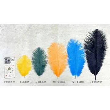 Piokio 20 pcs Natural White Natural Ostrich Feathers Plumes 8-10 inch(20-25 cm) Bulk for DIY Clothes, Feather Pens, Dream Catcher, Gatsby Decorations