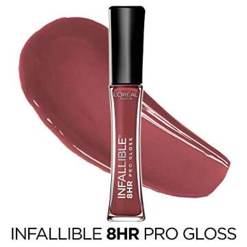 L’Oreal Paris Infallible 8 Hour Hydrating Lip Gloss - Sangria, 0.21 Fl Oz