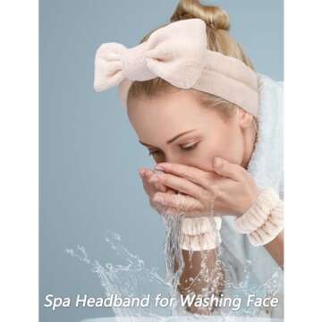 VELSCRUN Makeup Headbands - 6 Pack Bow Tie Accessory
