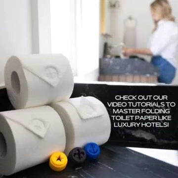 BURU SOLUTIONS Toilet Paper Stamp Royalty (Fleur de Lis) - Add a Unique Personal Touch to Your Bathroom Decor! Enhance your Home Decor. Ideal for Housekeeping, Hotels, Rentals, Home Staging Decor