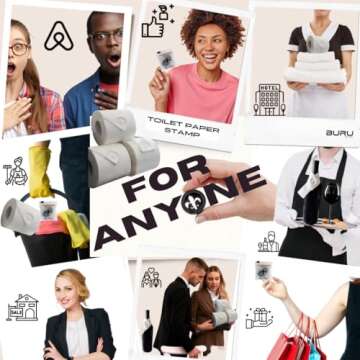 BURU SOLUTIONS Toilet Paper Stamp Royalty (Fleur de Lis) - Add a Unique Personal Touch to Your Bathroom Decor! Enhance your Home Decor. Ideal for Housekeeping, Hotels, Rentals, Home Staging Decor