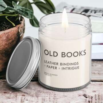 OLD BOOKS Book Lovers' Candle | Book Scented Candle | Vegan + Cruelty-Free + Phthalate-Free