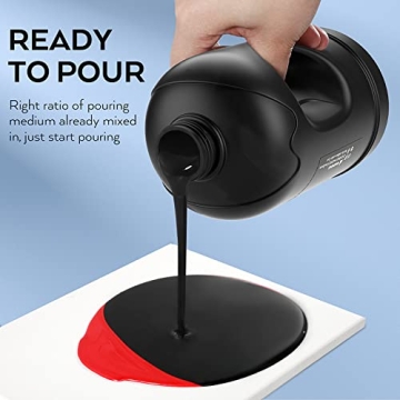 Nicpro Jet Black Acrylic Pour Paint for Stunning Art