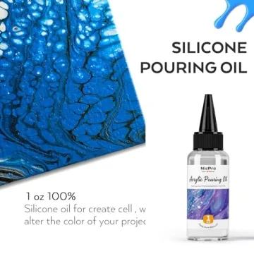 Nicpro Jet Black Acrylic Pour Paint for Stunning Art