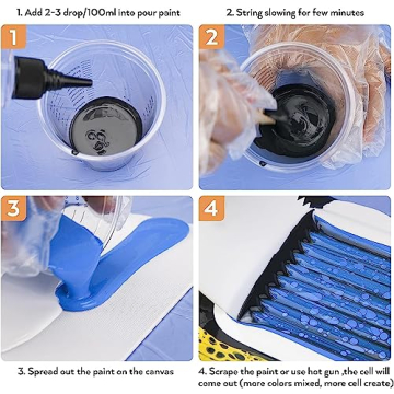 Nicpro Jet Black Acrylic Pour Paint for Stunning Art