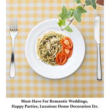 DUOBAO Yellow and White Checked Tablecloth Rectangle 54 x 84 Inch Gingham Check Table Cloth for Picnic Yellow Tablecloth Buffalo Plaid Table-Cloths Farmhouse Decoration Tablecloths Overlay Linen