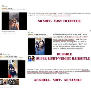 8 Packs Passion Twist Hair 18 Inch Passion Twist Crochet Hair For Black Women Water Wave Crochet Braiding Hair Extensions (4#, 18 inch)