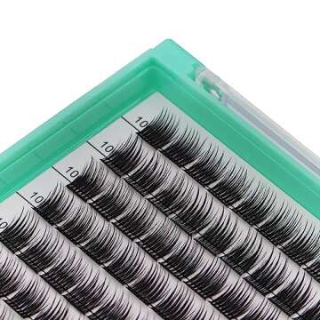 Bodermincer XXXL Tray 364PCS D Curl Cluster Lashes 10-12-14-16mm Mixed Length DIY Eyelashes Extension at Home (D Curl 10-12-14-16mm Mixed)