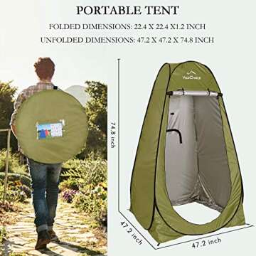 Your Choice Pop Up Camping Shower Tent, Portable Changing Room Camp Shower Toilet Privacy shelter Te...