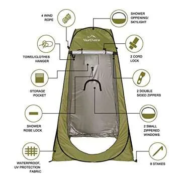 Your Choice Pop Up Camping Privacy Tent for All Outdoors
