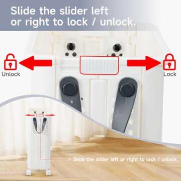 KEIGPERI Laundry Basket with Wheels - Foldable & Portable