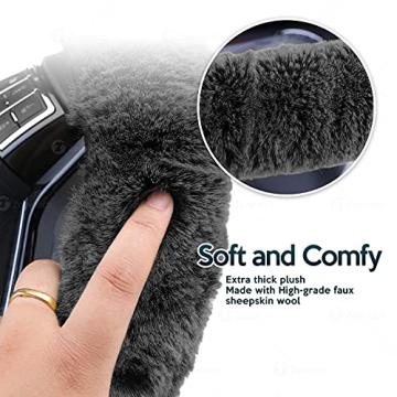 ZONETECH Heated Steering Wheel Cover for Winter Comfort