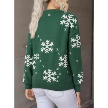 Dokotoo Ugly Christmas Sweaters for Women 2024 Relaxed Fall Fashion Holiday Sweaters Long Sleeve Cre...