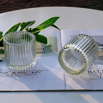 Elegant VOHO Clear Votive Candle Holders Set of 6