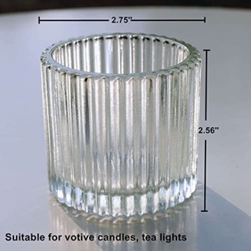 Elegant VOHO Clear Votive Candle Holders Set of 6