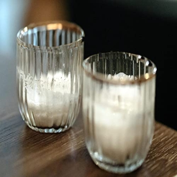 Elegant VOHO Clear Votive Candle Holders Set of 6