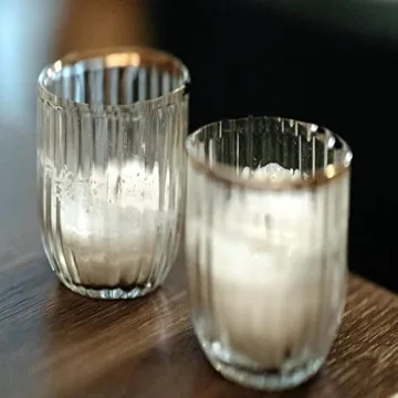 Elegant VOHO Clear Votive Candle Holders Set of 6