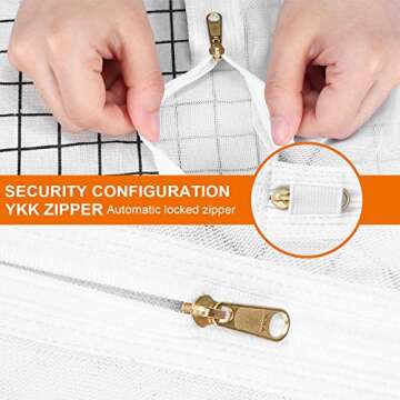 Mesh Laundry Bag for Delicates with YKK Zipper, RoomyRoc Mesh Wash Bag, Travel Storage Organize Bag, Clothing Washing Bags for Laundry, Travel Laundry Bag (White, 2 Large & 1 Medium)